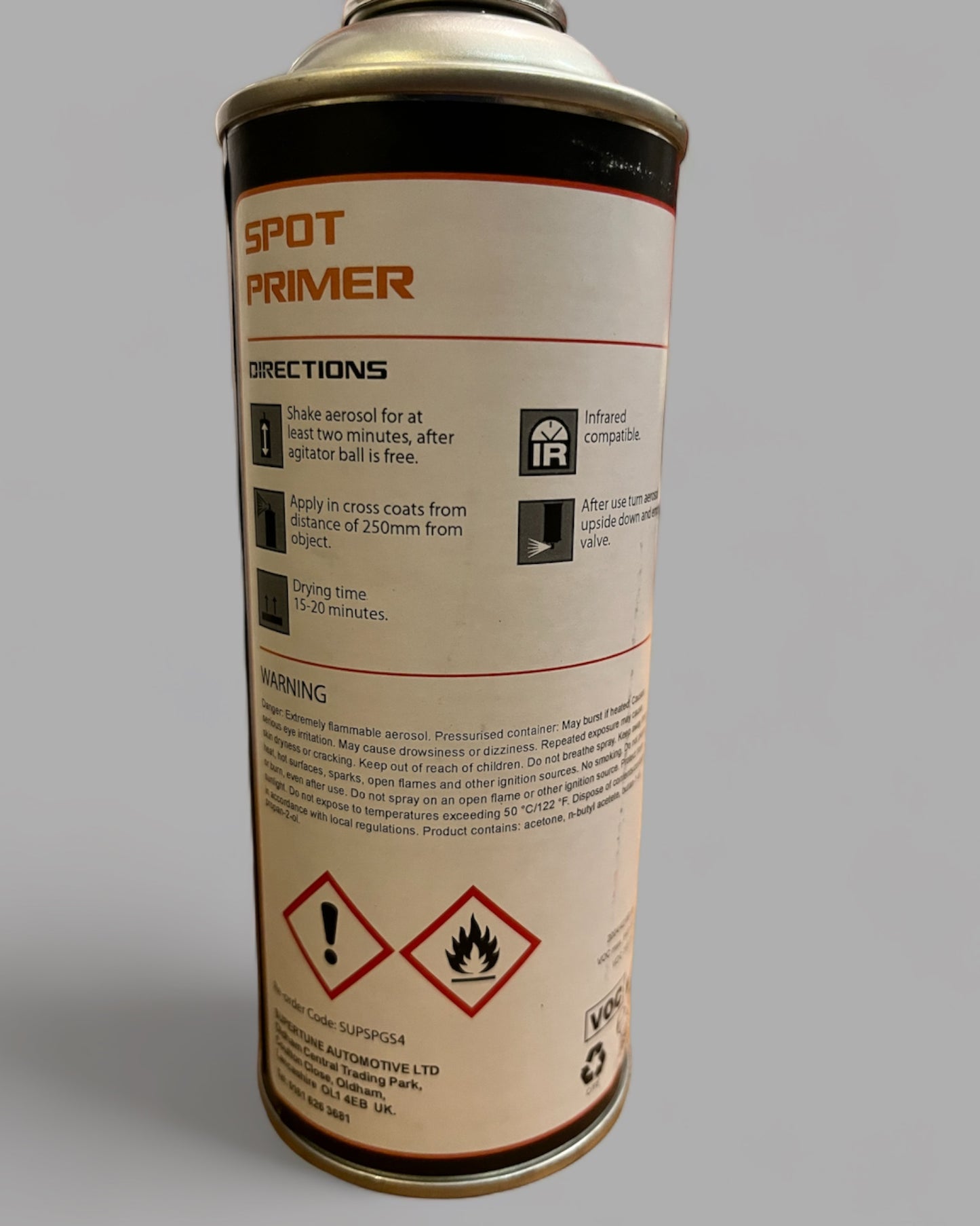 400ML PERFORMANCE SPOT PRIMER AEROSOL GREY SHADE 4